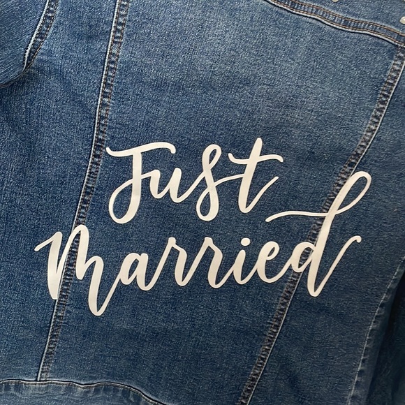 Customized “Just Married” Bride’s Denim Jacket - Picture 5 of 6